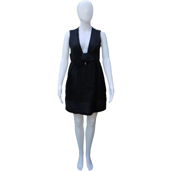 CHLOÉ BOW ACCENT COCKTAIL NIGHT OUT MINI DRESS - Picture 1 of 9